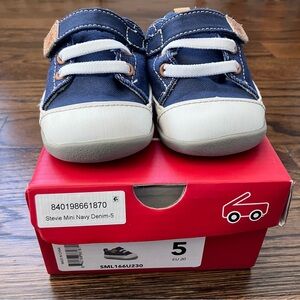Stevie Mini Walker in Blue Denim, Size 5